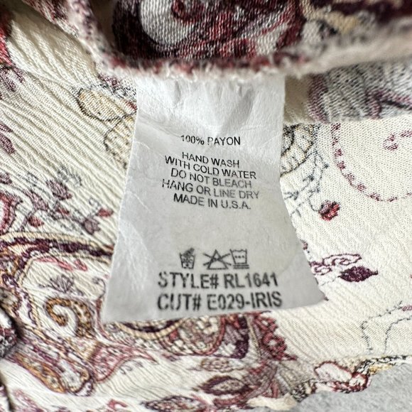 Red Lolly Blouse‎ Open Sleeve With Tie Detail Size Medium - Picture 6 of 8